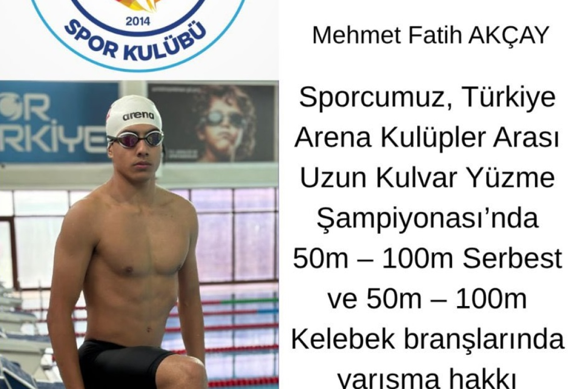 MEHMET AKÇAY, YÜZMEDE ANTAKYA'YI TEMSİL EDECEK