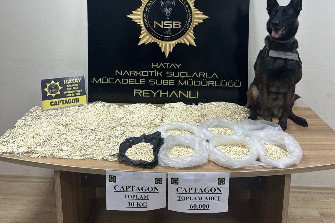 Reyhanlı'da 60 Bin Adet Captagon Hap 