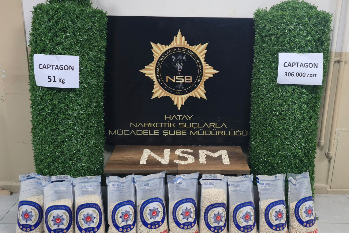 Hatay'da 51 Kilogram Captagon