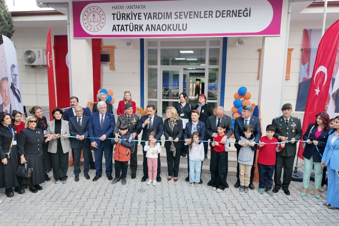 Yardım Sevenler Derneği'nden Hatay'a Atatürk Anaokulu