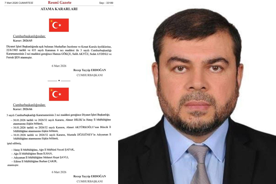 HATAY MÜFTÜLÜĞÜNE NECATİ ŞAFAK ATANDI