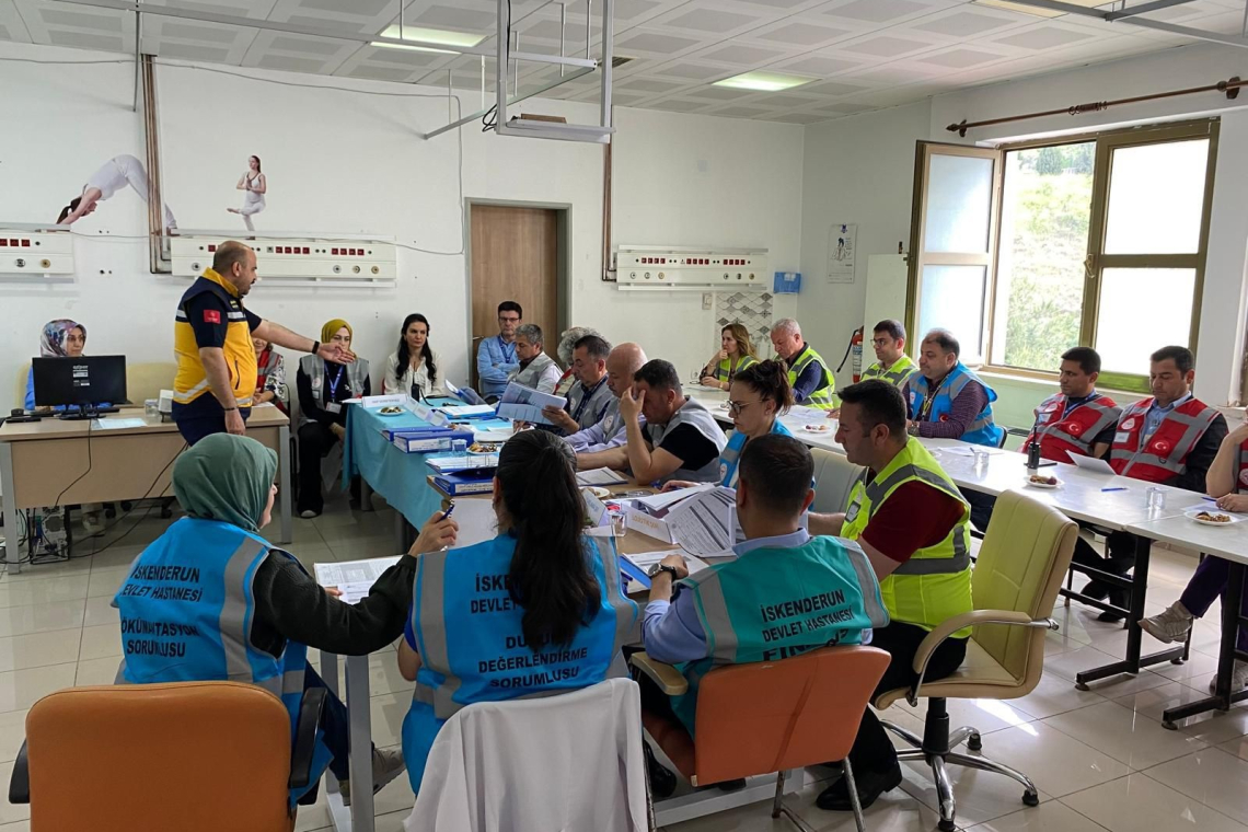 İSKENDERUN DEVLET HASTANESİ'NDE AFETLERE HAZIRLIK ETKİNLİĞİ