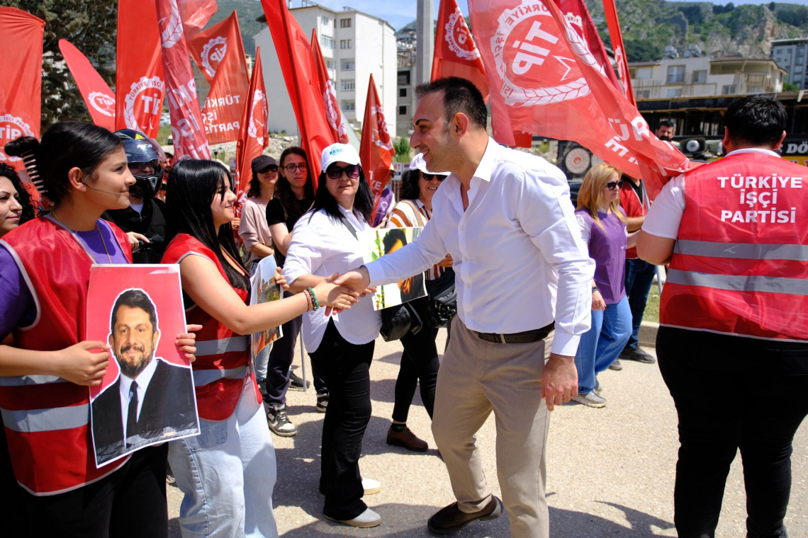 Başkan Halil İbrahim Özgün 1 Mayıs’ta Alanlardaydı