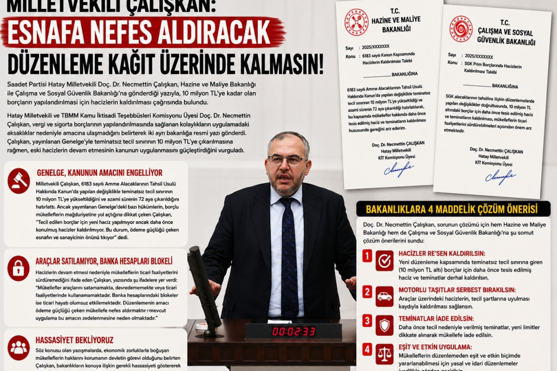 ESNAFA NEFES ALDIRACAK DÜZENLEME KAĞIT ÜZERİNDE KALMASIN!
